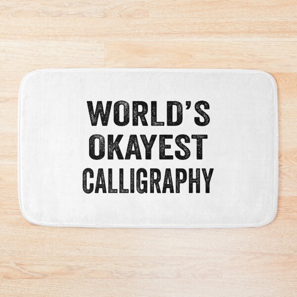 Item preview, World's Okayest calligraphy Shirt, Funny calligraphy Dad Husband Womens Boyfriend Birthday Christmas Gift idea designed and sold by xlnv.