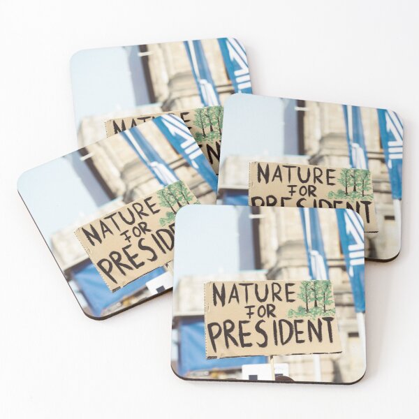 Item preview, "Nature for president" Global climate change strike 25. March 2022 designed and sold by rodentpad.