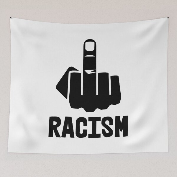 Item preview, F*CK RACISM - censored with middle finger (black) designed and sold by Thelittlelord.