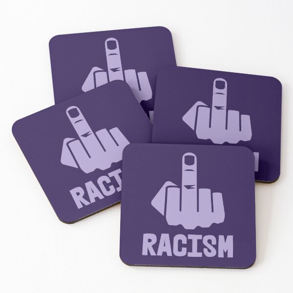Item preview, F*CK RACISM - censored with middle finger (lavender) designed and sold by Thelittlelord.