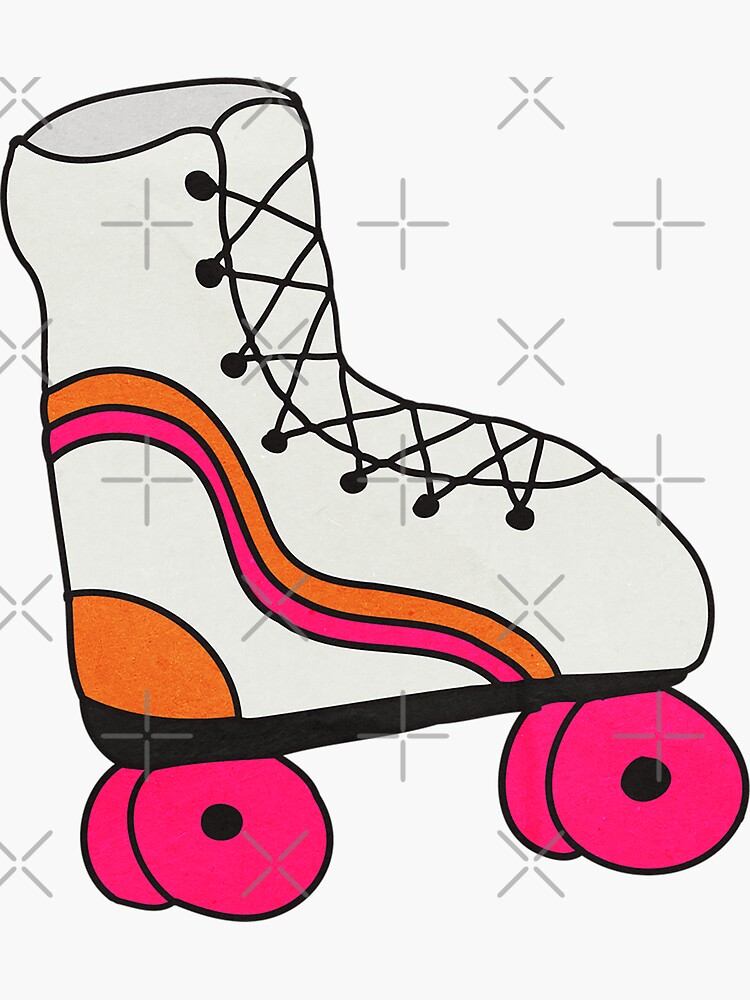 “Vintage Retro Roller Blade” Sticker by MyArt23 | Redbubble