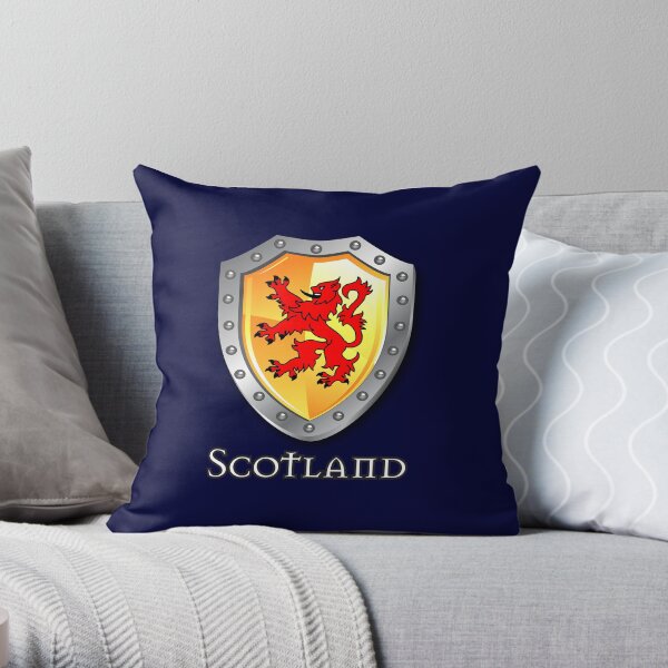 Scotland Lion Rampant Shield Throw Pillow