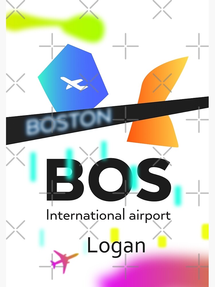 "Boston BOS Logan airport code" Poster by Aviators Redbubble