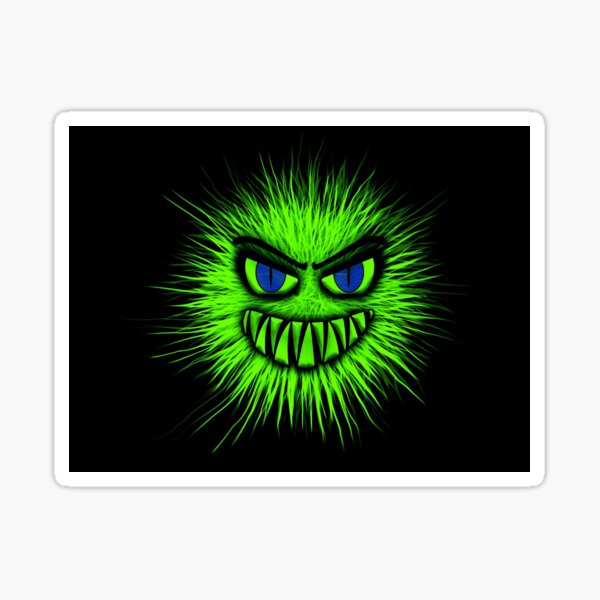 Glow In The Dark Monster Sticker