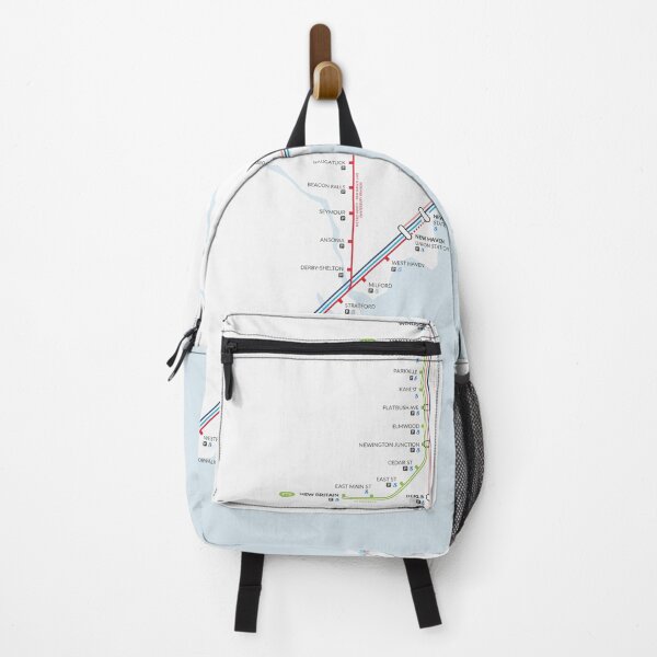 Item preview, Connecticut - ALL Passenger Rail (min. 12" width recommended) designed and sold by AugustRMaps.