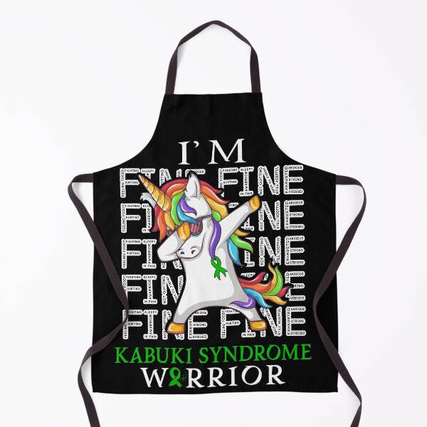 Item preview, Unicorn Kabuki Syndrome Warrior I'm Fine Kabuki Syndrome Awareness designed and sold by Hatjar.
