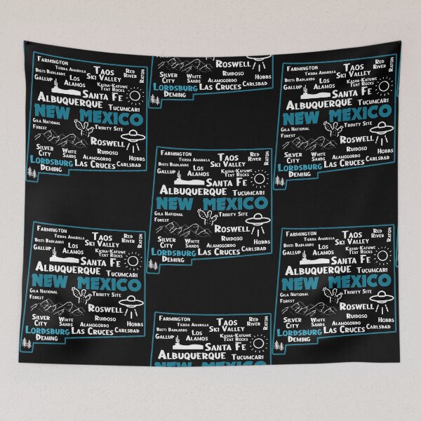 Item preview, Lordsburg map New Mexico Albuquerque Map Santa Fe Los Alamos, Taos,Roswell Las Cruces Deming Carlsba designed and sold by Melanie5594124.