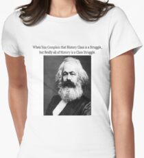 Funny History Class Karl Marx Meme Women's Fitted T-Shirt