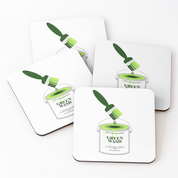 Item preview, Green Wash paint and brush, eco greenwashing to gloss over the environmental impact business and industry designed and sold by Hollyharry.