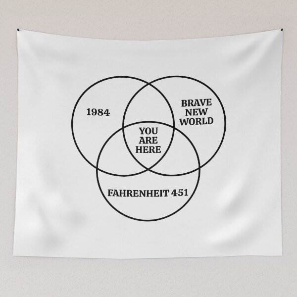 Item preview, 1984 Brave New World Fahrenheit 451 Conspiracy designed and sold by Tatus Brinal.