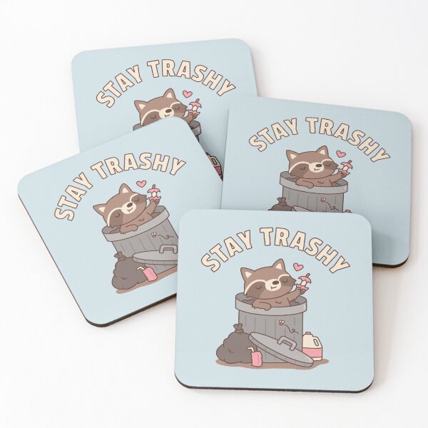 Item preview, Cute Raccoon in Dustbin, Stay Trashy Funny designed and sold by rustydoodle.
