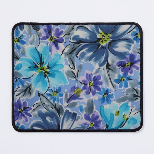 Item preview, Blue Watercolor Flowers designed and sold by Leslie Rogers Todder.