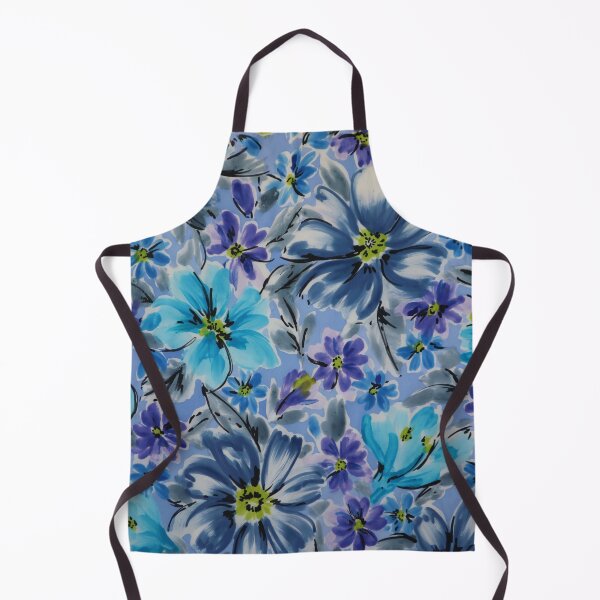 Item preview, Blue Watercolor Flowers designed and sold by Leslie Rogers Todder.