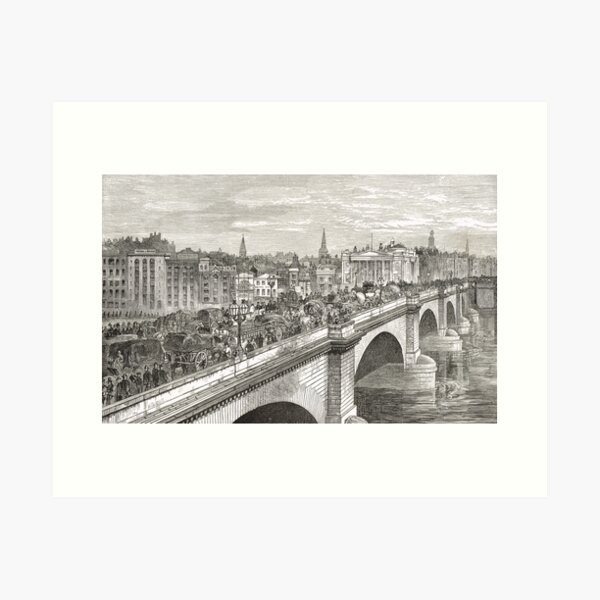 Item preview, London Bridge in the 19th Century designed and sold by artfromthepast.