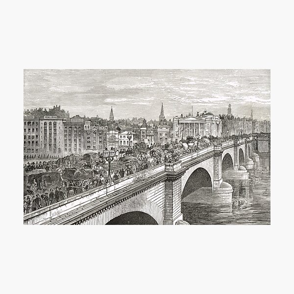 Item preview, London Bridge in the 19th Century designed and sold by artfromthepast.