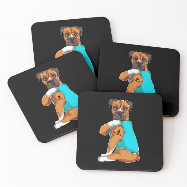 Item preview, Boxer I Love Mom Tattoo Apparel Dog Mom Gifts designed and sold by BernardMurray.