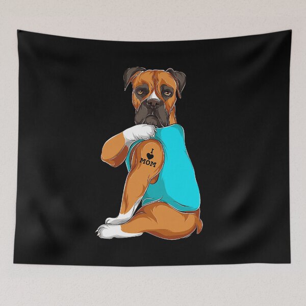 Item preview, Boxer I Love Mom Tattoo Apparel Dog Mom Gifts designed and sold by BernardMurray.