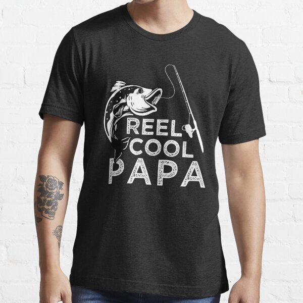 Fishing, Funny Fishing Men's T-Shirt - Black - Available in all sizes | Funny Fishing Tshirt - Reel Cool Dad - Fishing Dad