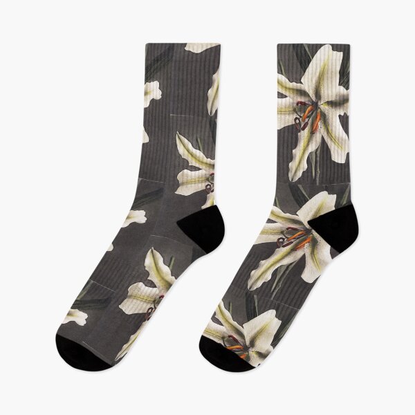 Item preview, WHITE LILY FLOWER. KAZUMASA OGAWA (1860-1929) designed and sold by metaweb.