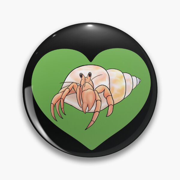 Item preview, Hermit Crab Green Heart for Hermit Crab Lovers  designed and sold by Mochi-Merch.