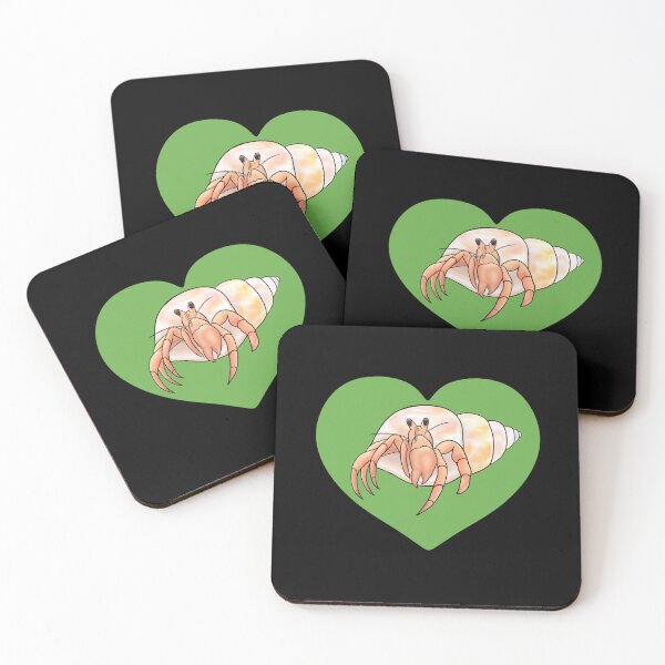 Item preview, Hermit Crab Green Heart for Hermit Crab Lovers  designed and sold by Mochi-Merch.