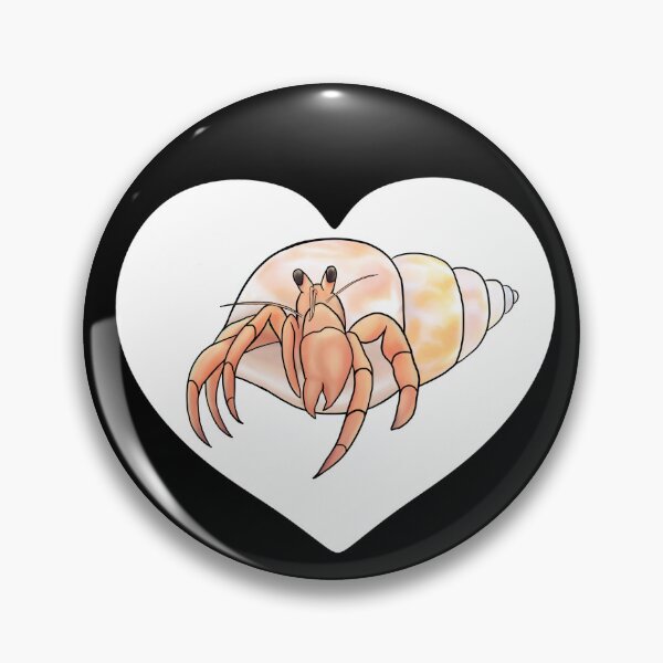 Item preview, Hermit Crab White Heart for Hermit Crab Lovers  designed and sold by Mochi-Merch.