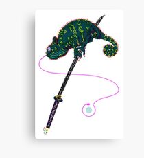 Samurai Chameleon Leinwanddruck