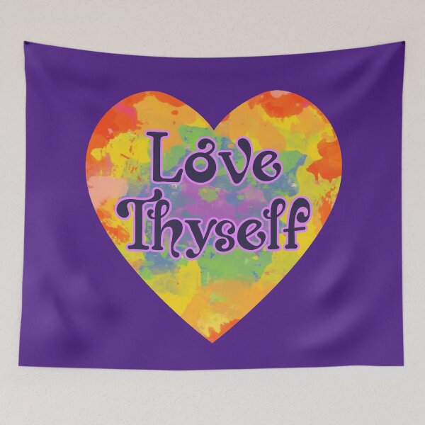 Item preview, Love Thyself Tie Dye Heart Self Care designed and sold by MindfulMeta.