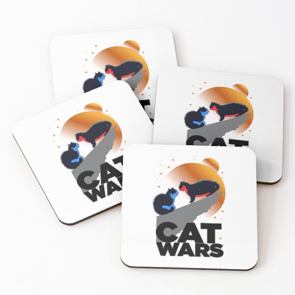 Item preview, Cat Wars Funny Fighting Cats at night  designed and sold by Raju-Creative.