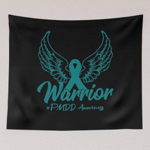 Item preview, Premenstrual Dysphoric Disorder PMDD Awareness Teal Ribbon With Wings Warrior Gift designed and sold by NAJMOSHOP.