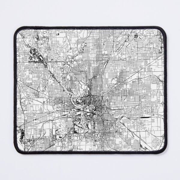 Item preview, Indianapolis White Map designed and sold by multiplicitymap.