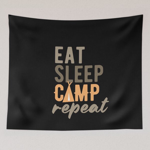 Item preview, Eat sleep camp repeat designed and sold by wildTrack---.