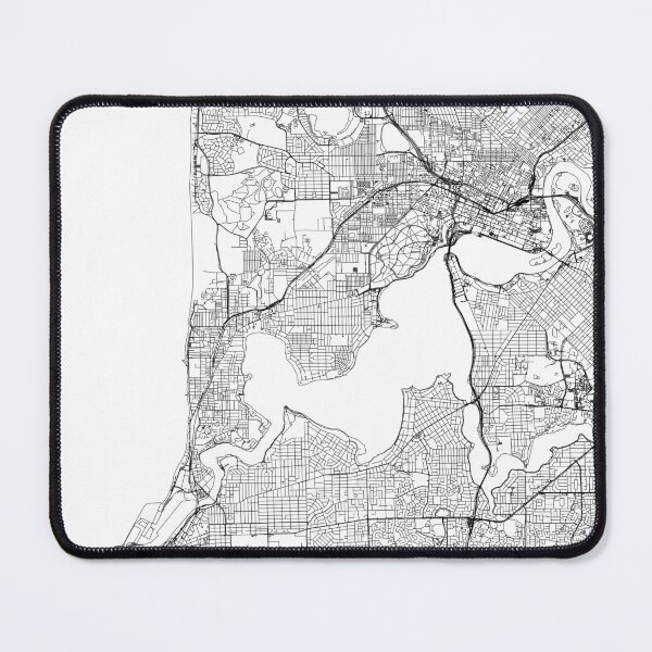 Item preview, Perth White Map designed and sold by multiplicitymap.