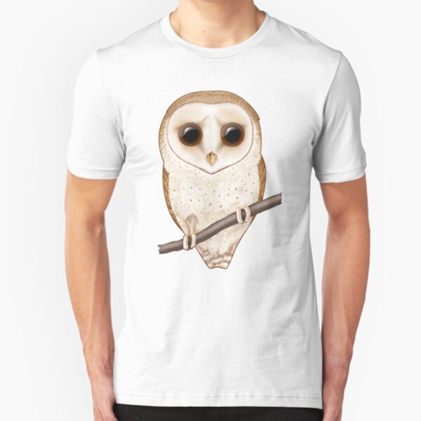 Big-Eyed Barn Owl Slim Fit T-Shirt