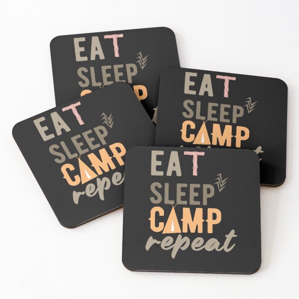 Item preview, Eat sleep camp repeat designed and sold by wildTrack---.
