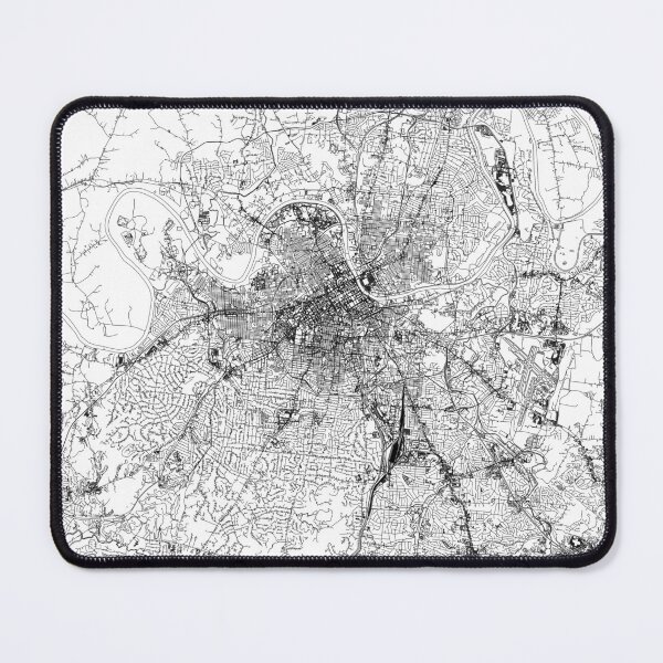 Item preview, Nashville White Map designed and sold by multiplicitymap.
