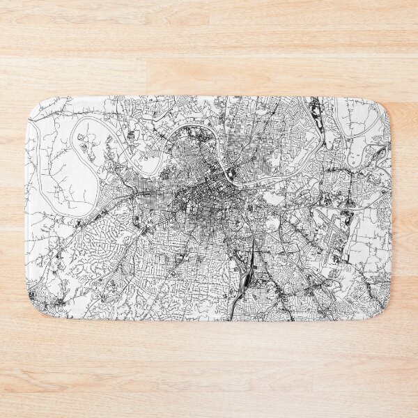 Item preview, Nashville White Map designed and sold by multiplicitymap.