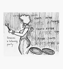 Reportage Sketch: Session: A Listening Party Photographic Print