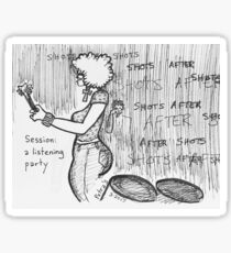 Reportage Sketch: Session: A Listening Party Sticker