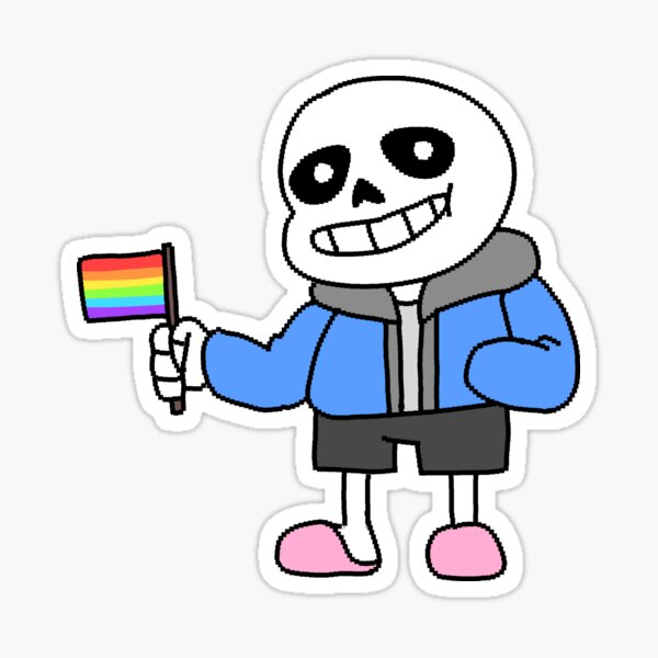 Lancer but its sans made for snas as a gift pixel art