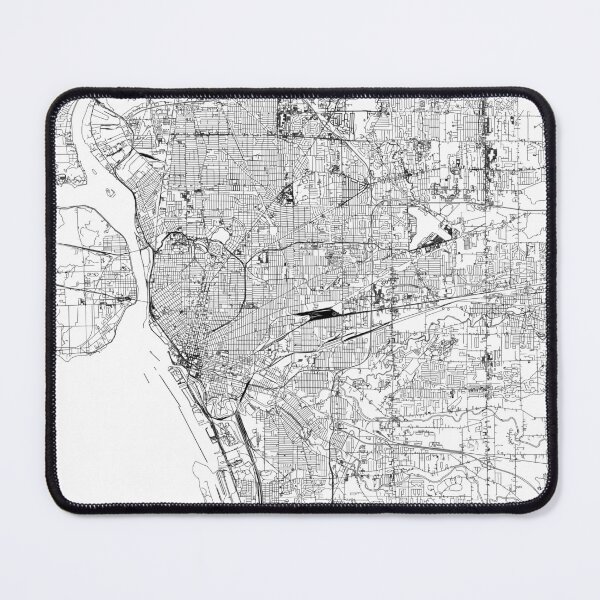 Item preview, Buffalo White Map designed and sold by multiplicitymap.