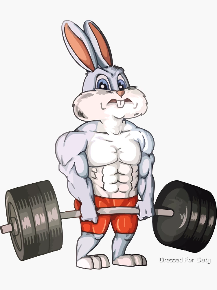 Funny Bodybuilding Gifts Bodybuilder Bunny Easter Bunnybuilder Fitness Gym  Throw Pillow, 18x18, Multicolor