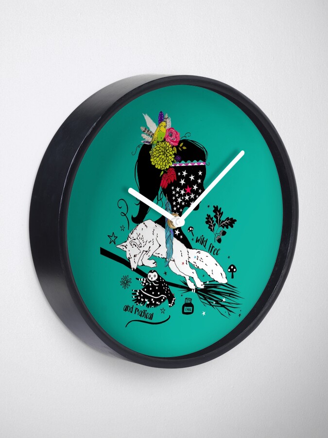Thumbnail 1 of 4, Clock, Wild, free and magical designed and sold by Elisandra.