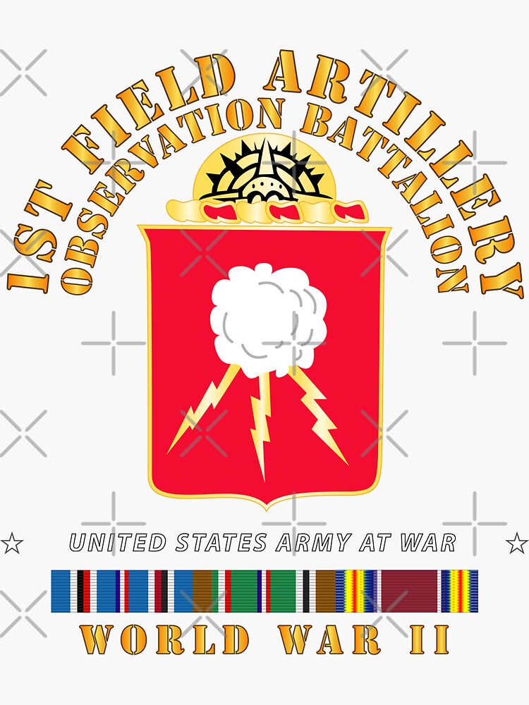 "1st Field Artillery Observation Battalion WWII w EUR SVC X 300