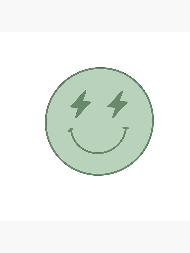 "sage green smiley face" Poster for Sale by Ellietothegrace Redbubble