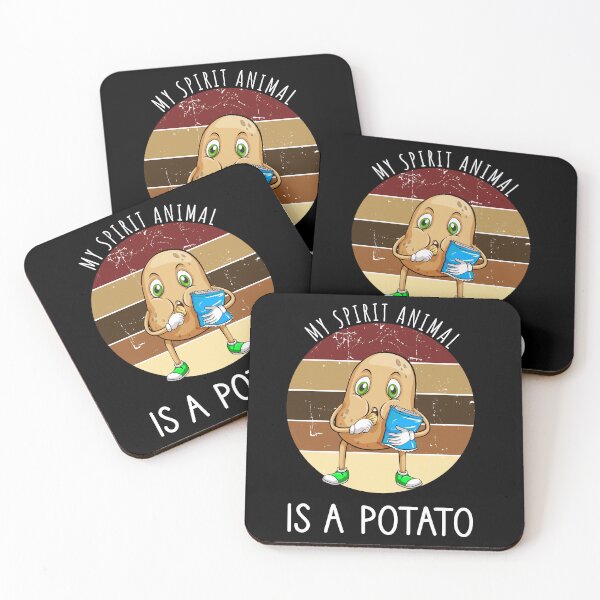 Item preview, My Spirit Animal Is A Potato - Funny Vintage Sunset designed and sold by JustBeStylish.
