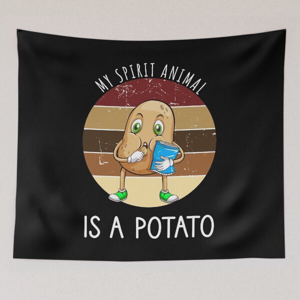 Item preview, My Spirit Animal Is A Potato - Funny Vintage Sunset designed and sold by JustBeStylish.
