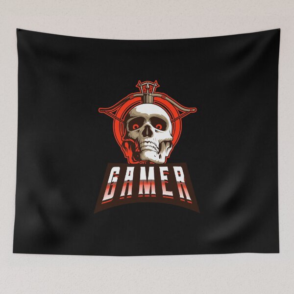 Item preview, Gamer with Skull and Crossbow designed and sold by PRIVARSHU.