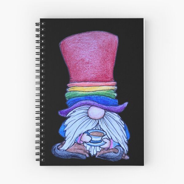 Item preview, Gnome with a rainbow top hat & a cuppa tea designed and sold by SarahCD13.