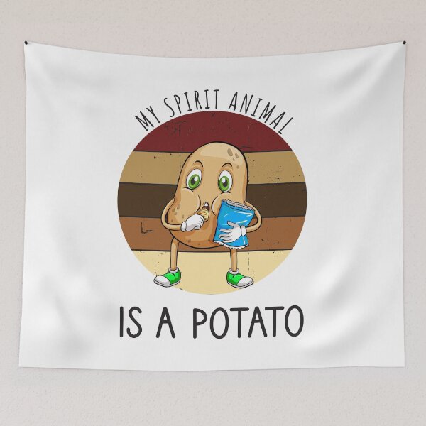 Item preview, My Spirit Animal Is A Potato - Funny Vintage Sunset designed and sold by JustBeStylish.